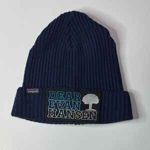 Patagonia x Dear Evan Hansen Navy Ribbed Knit Beanie Unisex One Size